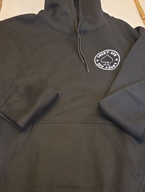 Black LUCKY ACE  Crewneck Hoodie - Men's Pullover